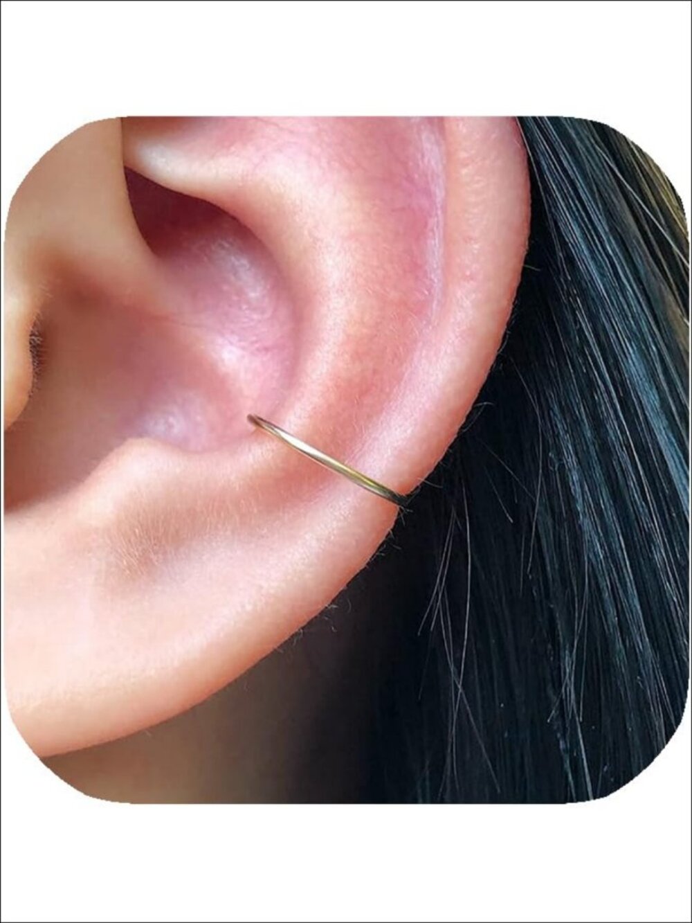 14k Gold Filled Huggie Hoop Earrings 12mm 20g Cartilage Nose Helix Tragus
